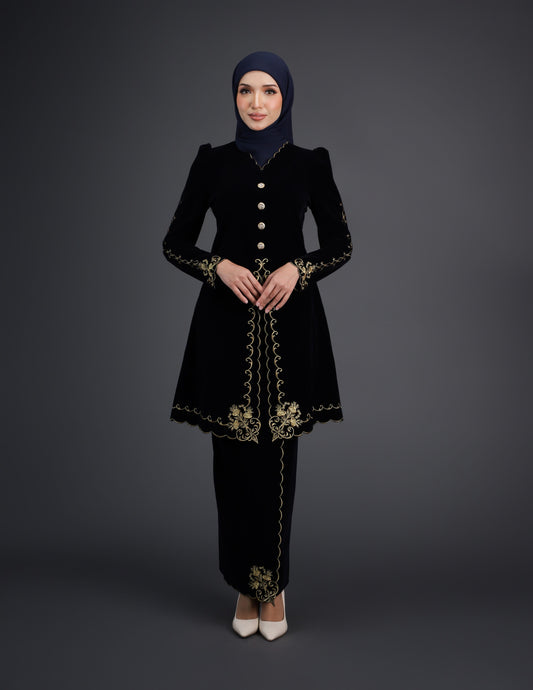 MINOR DEFECT NAIFAH KEBAYA (NAVY BLUE)