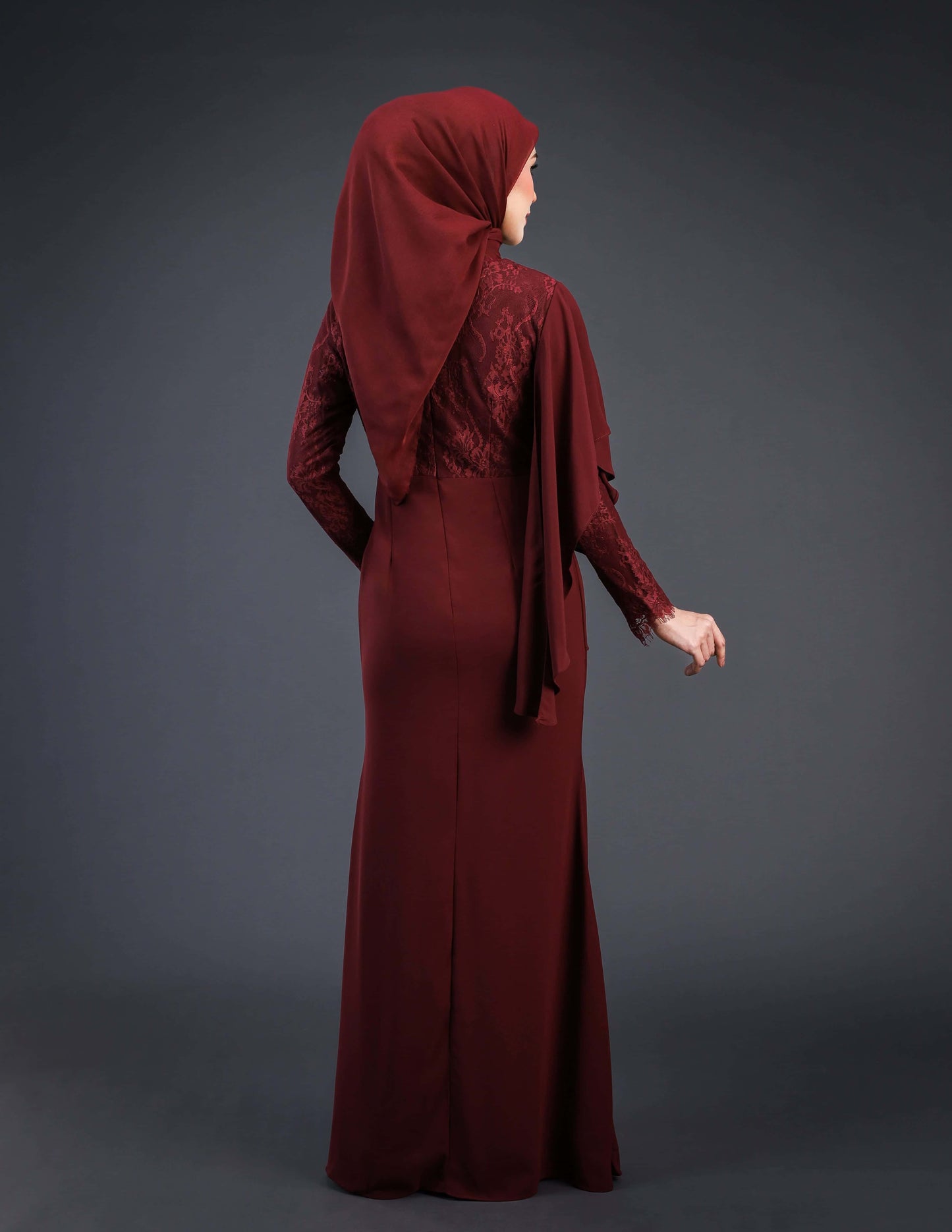 NATALYA DRESS (BURGUNDY)