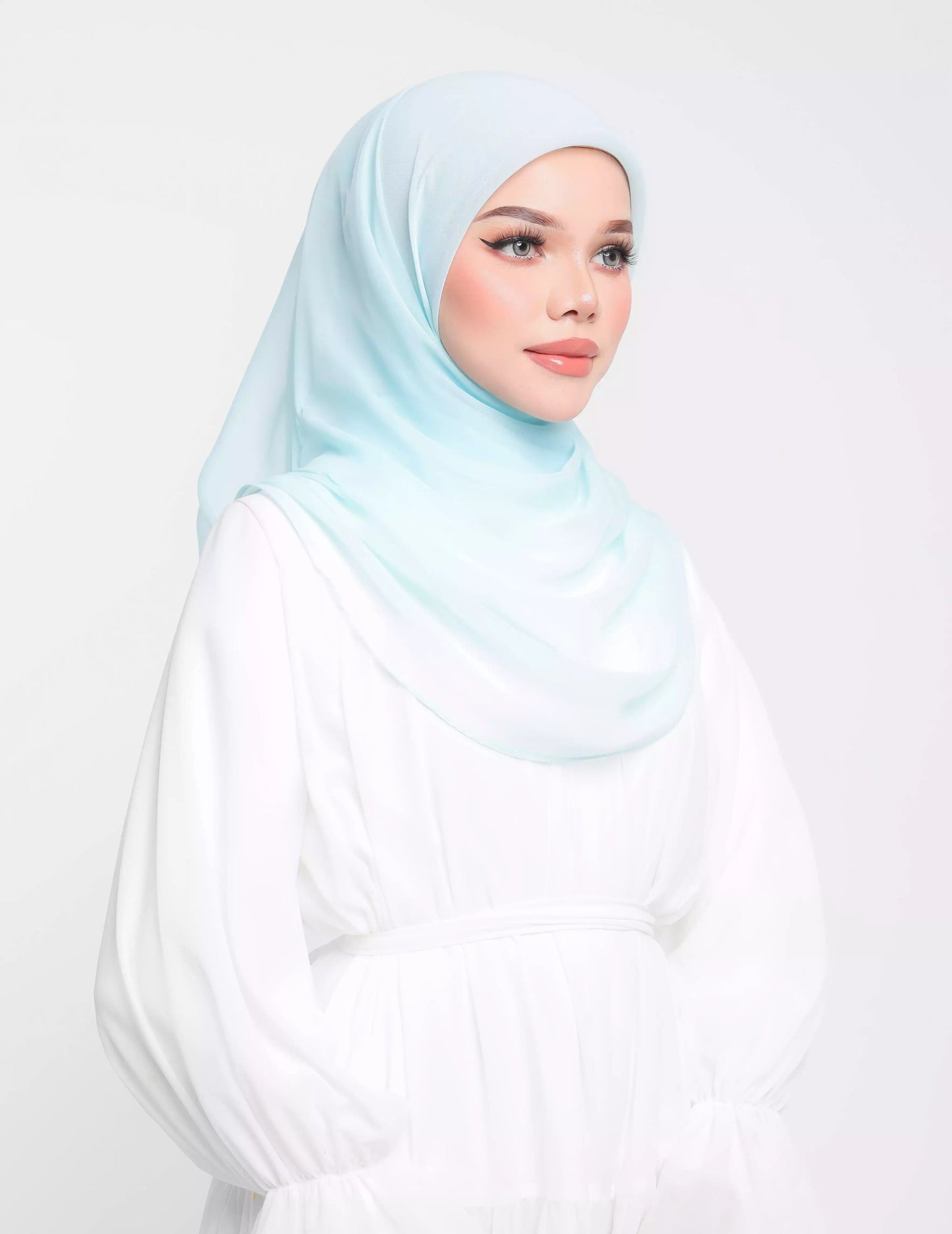 NUHA BAWAL DRAPE (AQUA BLUE)