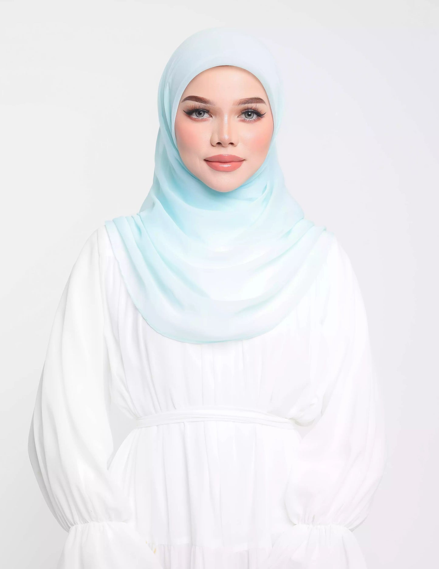 NUHA BAWAL DRAPE (AQUA BLUE)