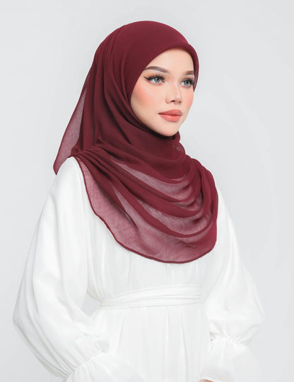 NUHA BAWAL DRAPE (BURGUNDY)