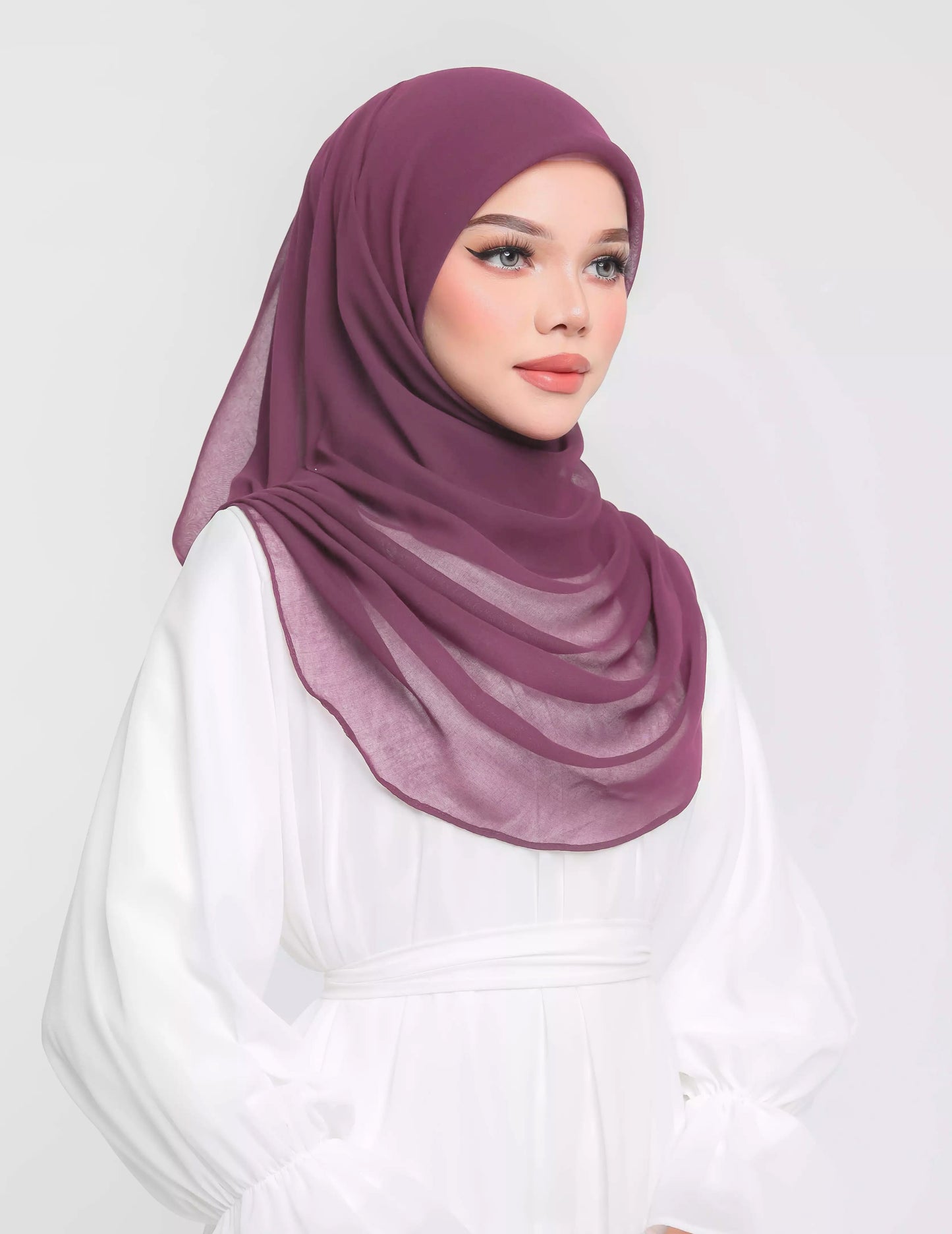 NUHA BAWAL DRAPE (DUSTY PURPLE)