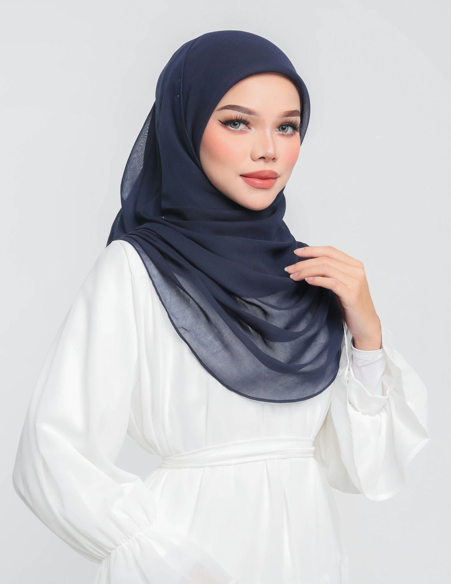 NUHA BAWAL DRAPE (NAVY BLUE)