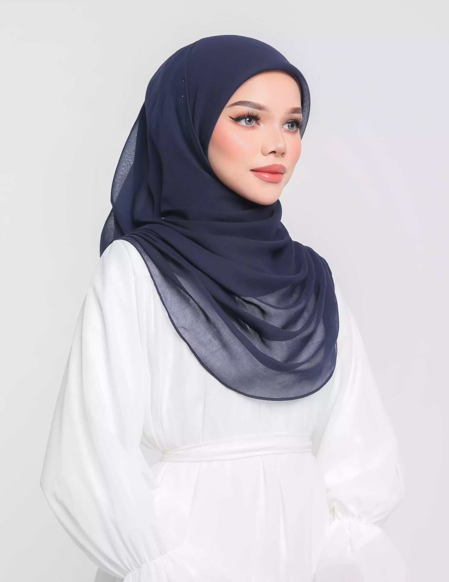 NUHA BAWAL DRAPE (NAVY BLUE)