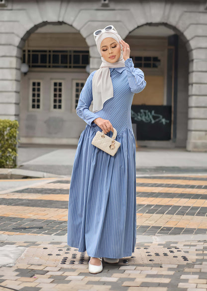 denim dress hijab Sarah Denim Dress Light Blue