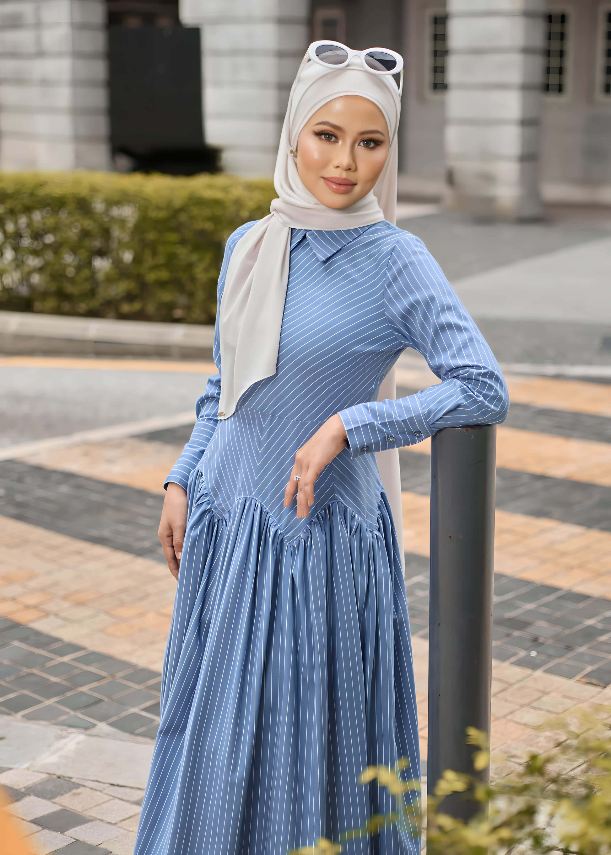 OPHELIA DRESS 2.0 (DENIM BLUE) – Hijabistahub