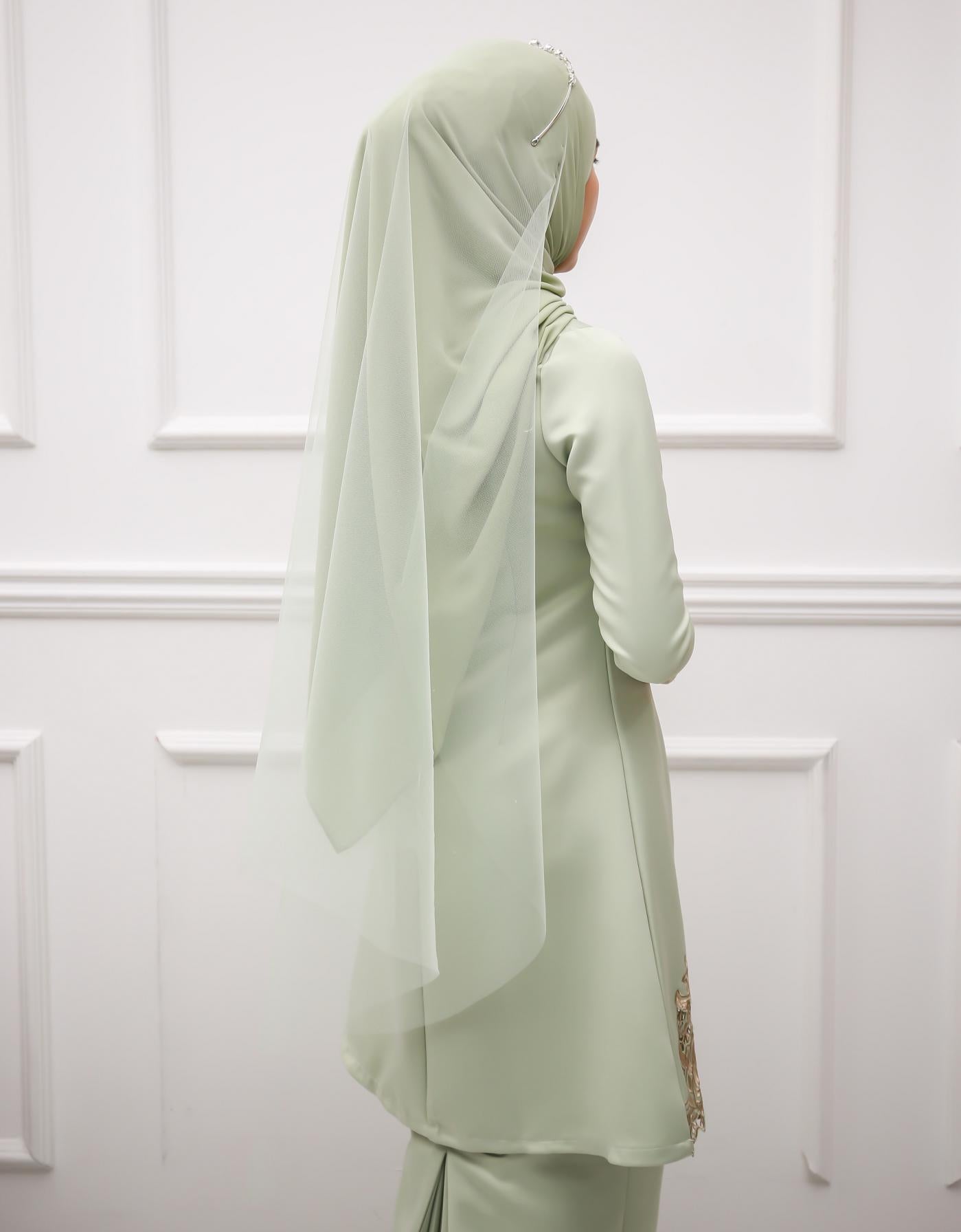 PLAIN VEIL CODE A07 (GREEN TEA)