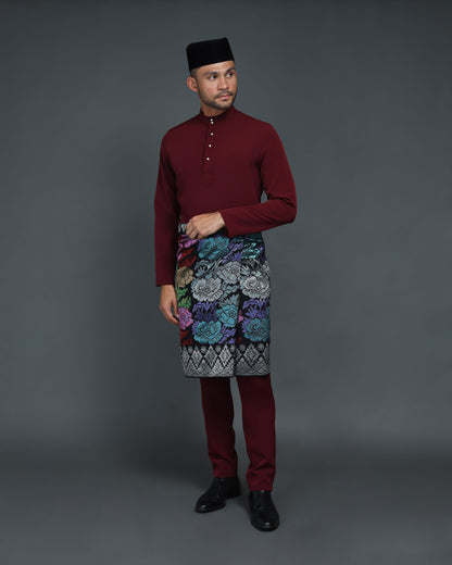 MINOR DEFECT QAISER BAJU MELAYU (BURGUNDY)