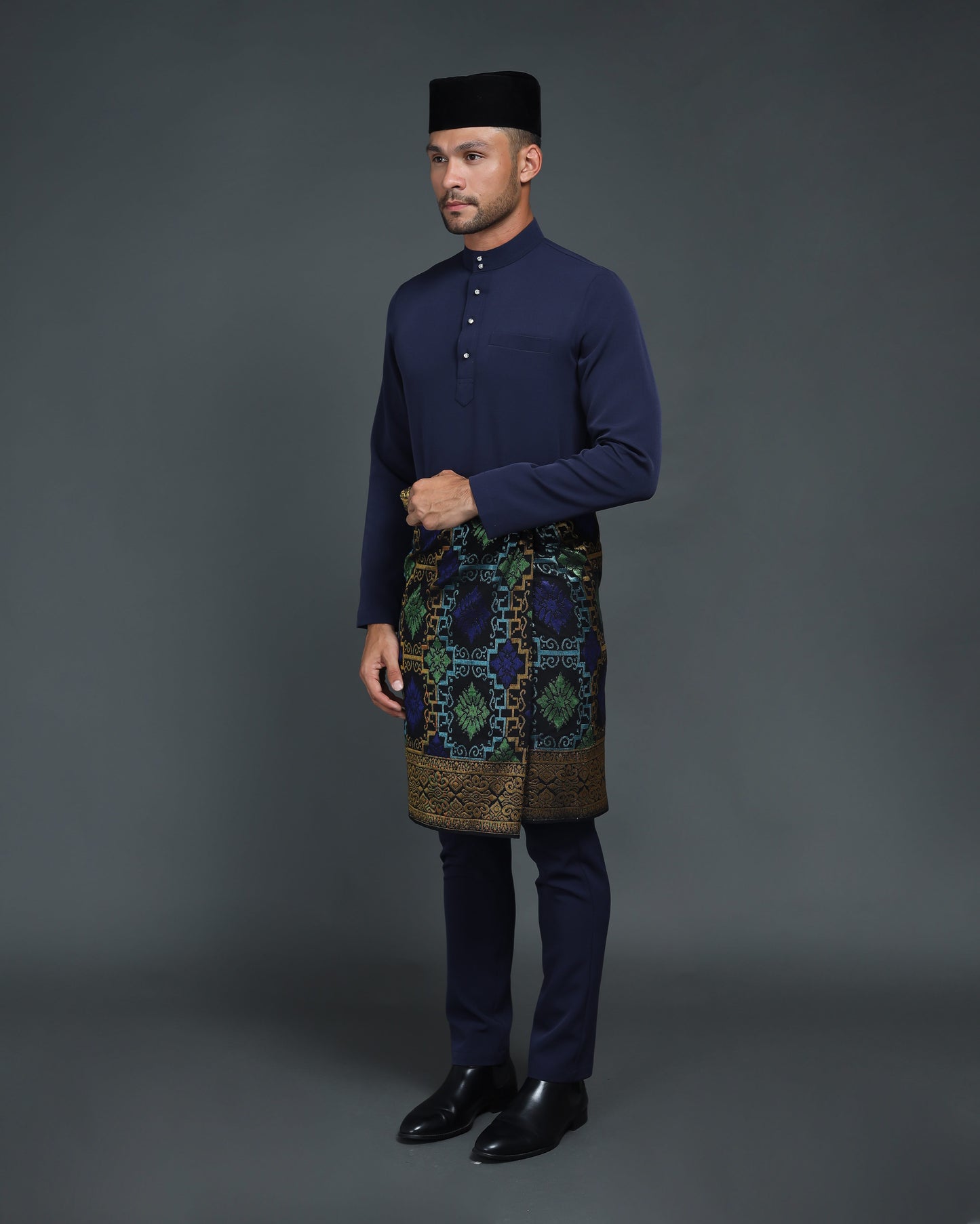 QAISER BAJU MELAYU (NAVY BLUE)