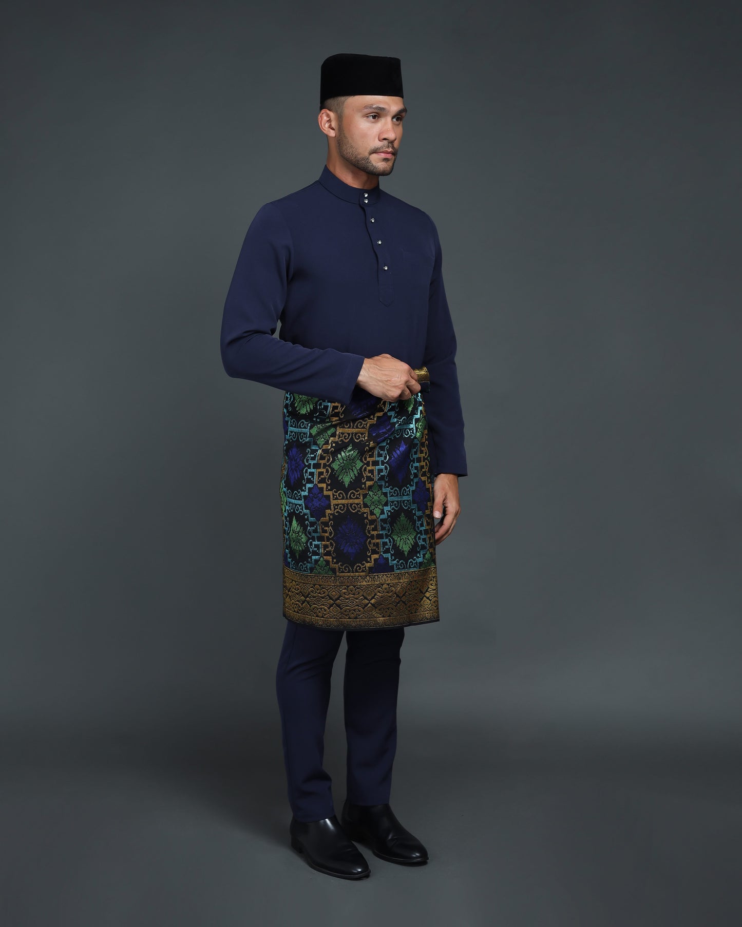 MINOR DEFECT QAISER BAJU MELAYU (NAVY BLUE)