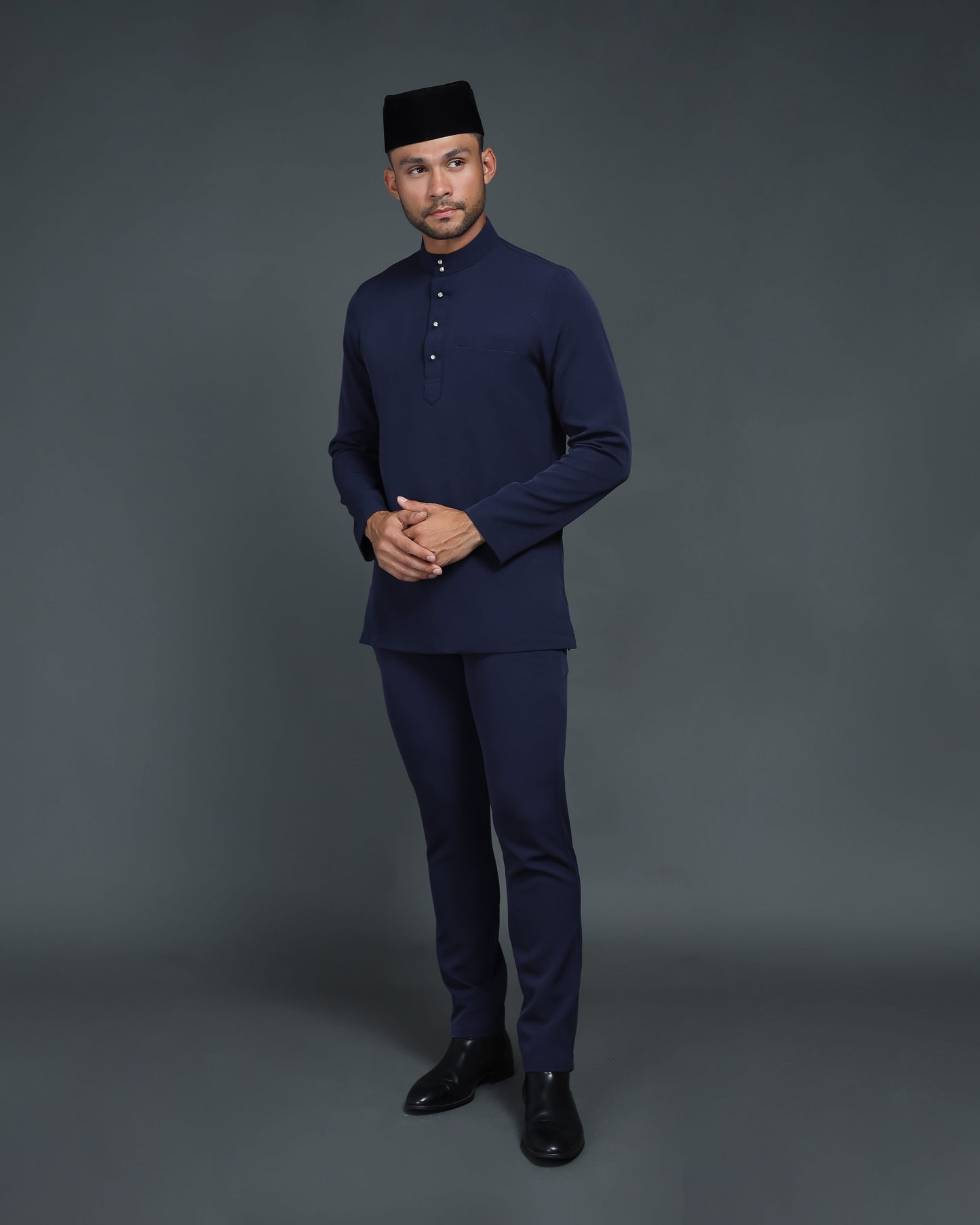 MINOR DEFECT QAISER BAJU MELAYU (NAVY BLUE)