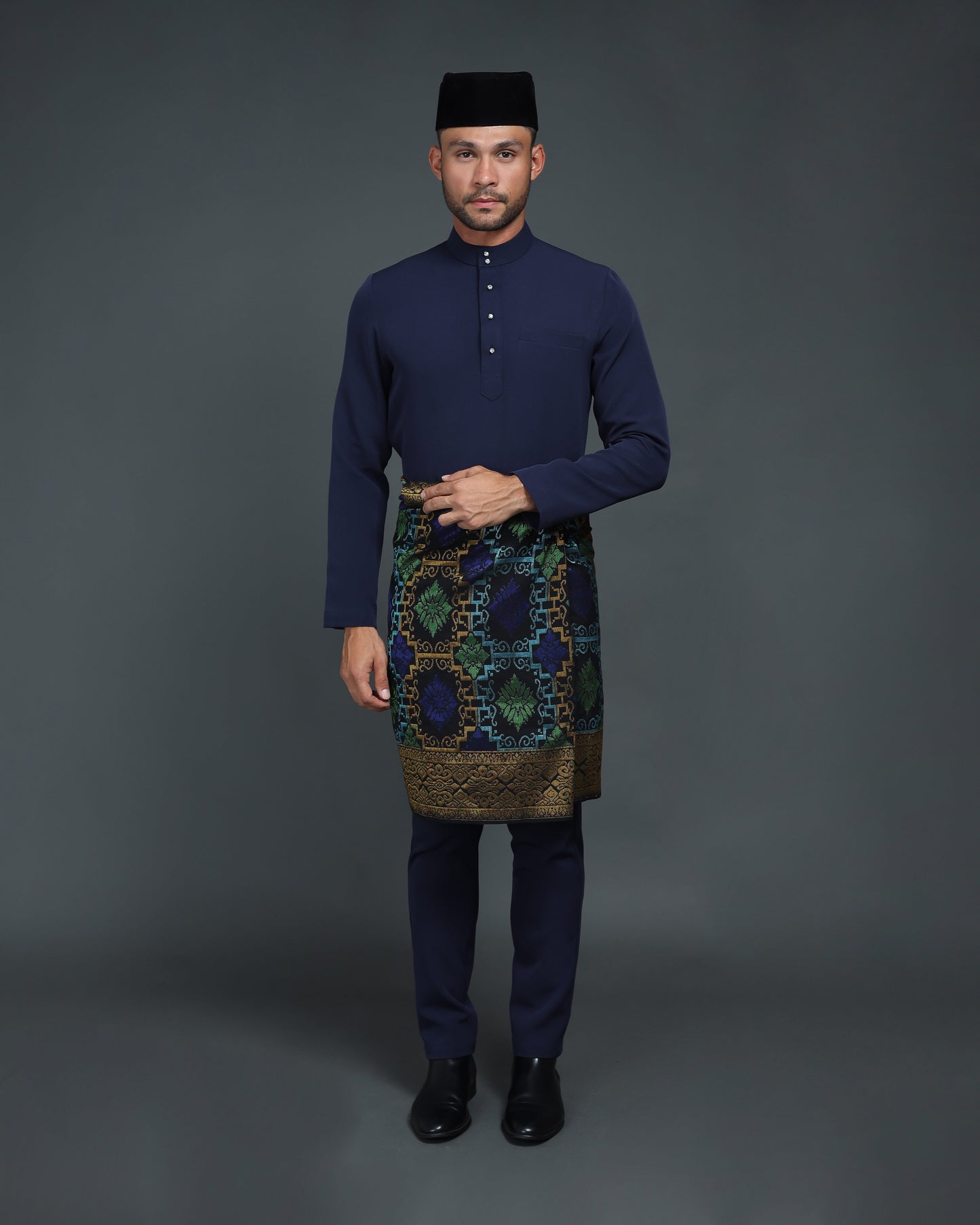 QAISER BAJU MELAYU (NAVY BLUE)