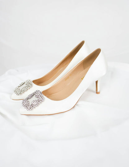 MINOR DEFECT RABECCA HEELS (WHITE)