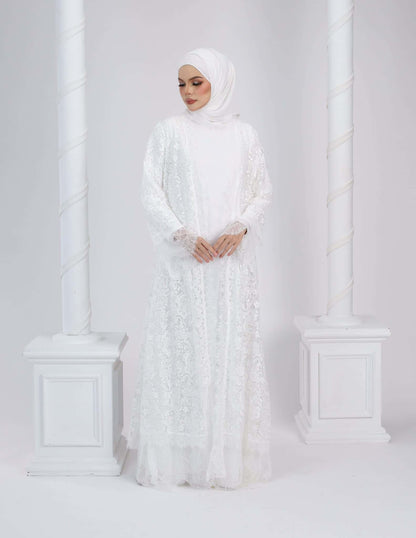 MINOR DEFECT REENA ABAYA - LONG (OFF WHITE)