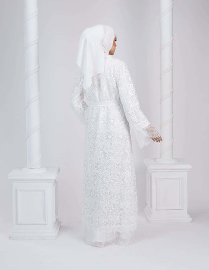 MINOR DEFECT REENA ABAYA - LONG (OFF WHITE)