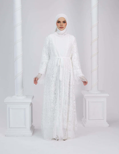 MINOR DEFECT REENA ABAYA - LONG (OFF WHITE)