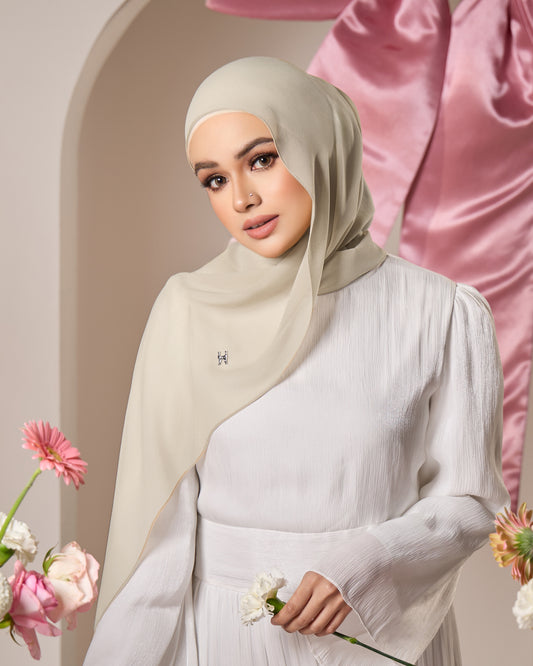HANA CHIFFON SHAWL (VANILLA)