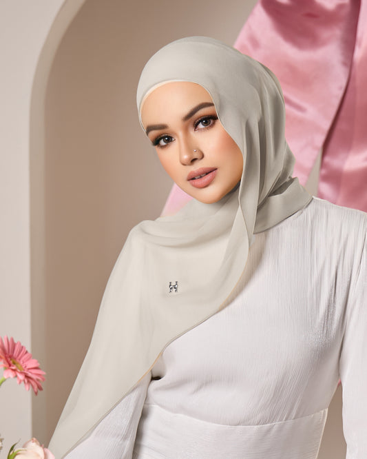 HANA CHIFFON SHAWL (WHEAT)