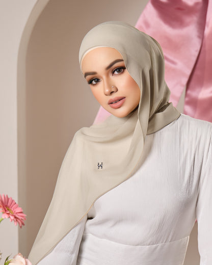 HANA CHIFFON SHAWL (OYSTER)