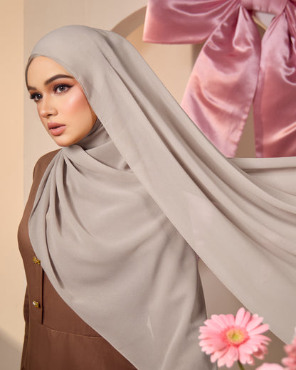 HANA CHIFFON SHAWL (FAWN)