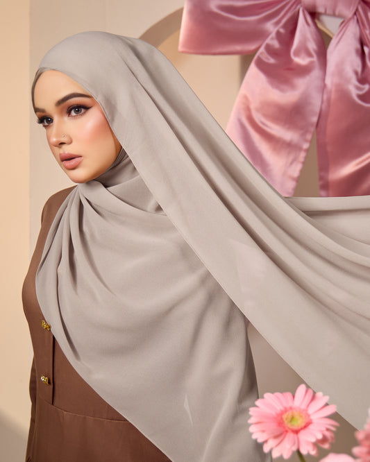 HANA CHIFFON SHAWL (FAWN)