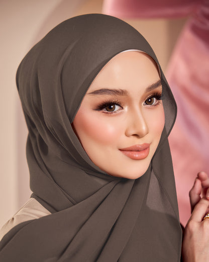 HANA CHIFFON SHAWL (BISTRE)