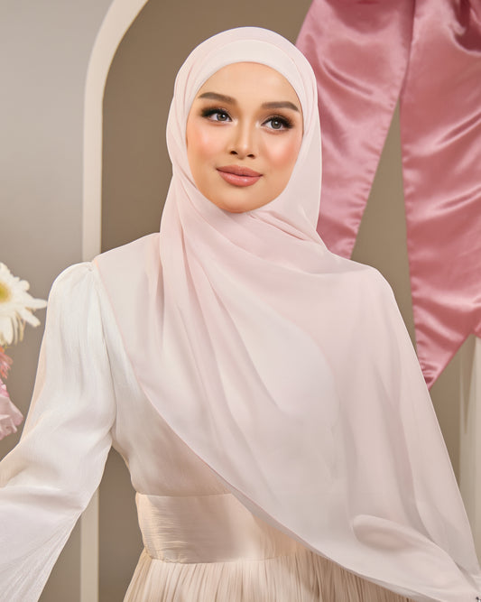 HANA CHIFFON SHAWL (LIGHT PINK)