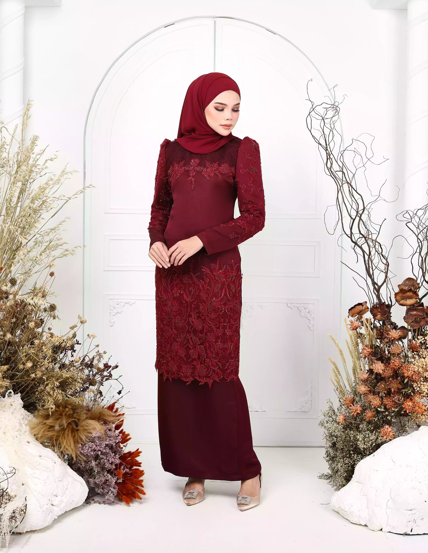 RHEA KURUNG (BURGUNDY)