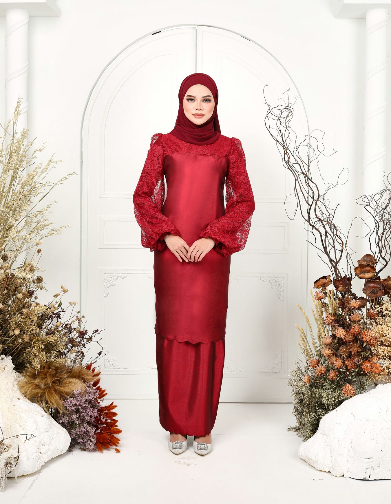 MINOR DEFECT ROSSIYA KURUNG (BURGUNDY)