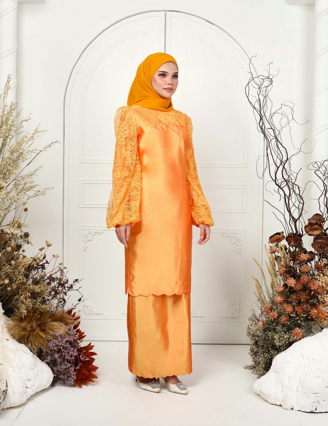 MINOR DEFECT ROSSIYA KURUNG (TANGERINE)