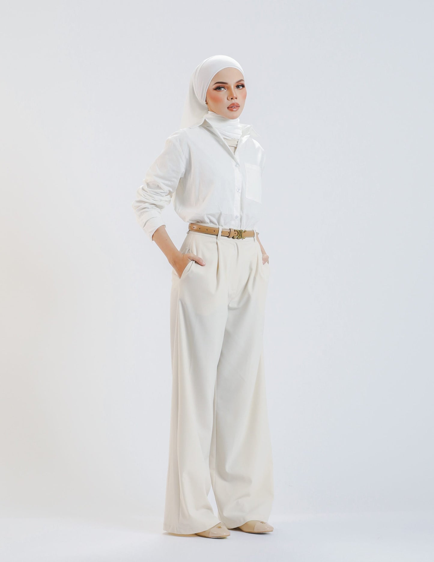 ROSSY PALLAZO PANTS (NUDE)