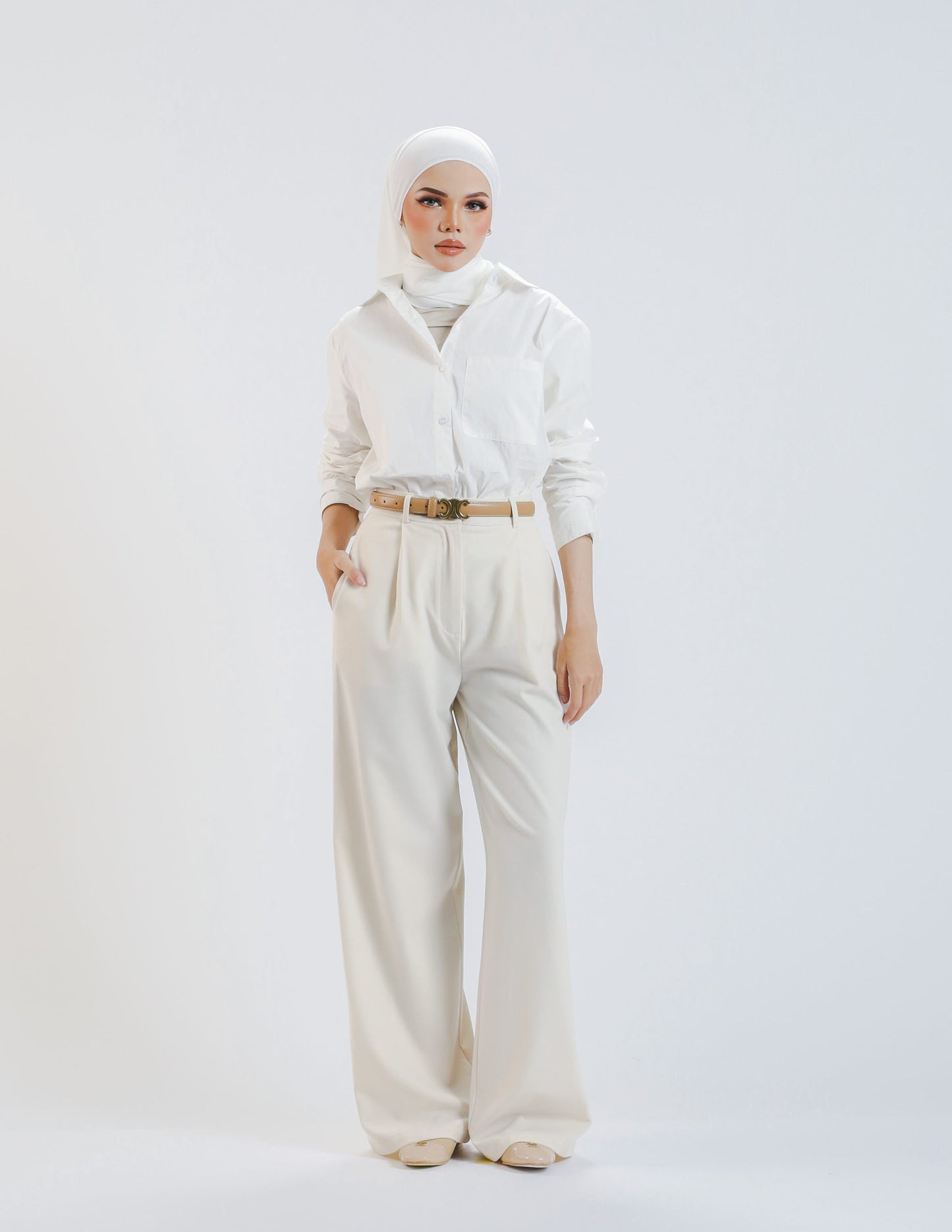 ROSSY PALLAZO PANTS (NUDE)