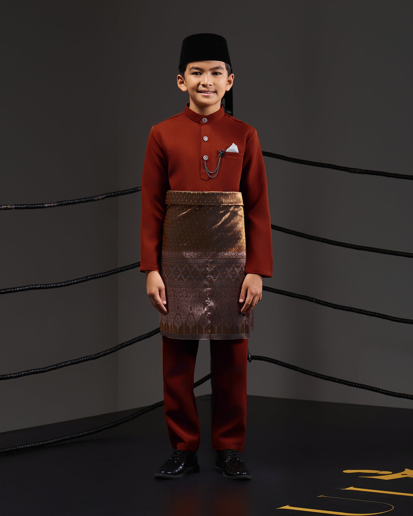 MINOR DEFECT SOULTAN BAJU MELAYU FOR KIDS (RUSSET BROWN)