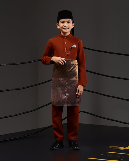 MINOR DEFECT SOULTAN BAJU MELAYU FOR KIDS (RUSSET BROWN)