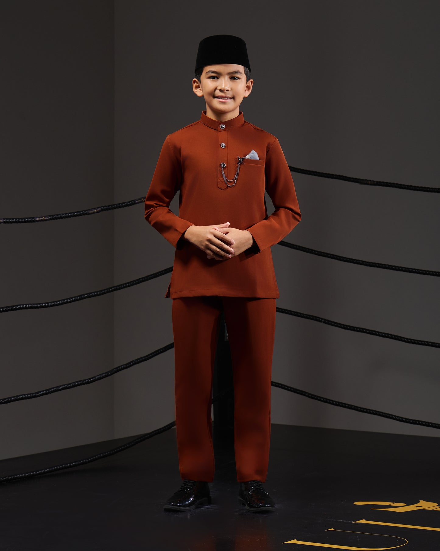 MINOR DEFECT SOULTAN BAJU MELAYU FOR KIDS (RUSSET BROWN)