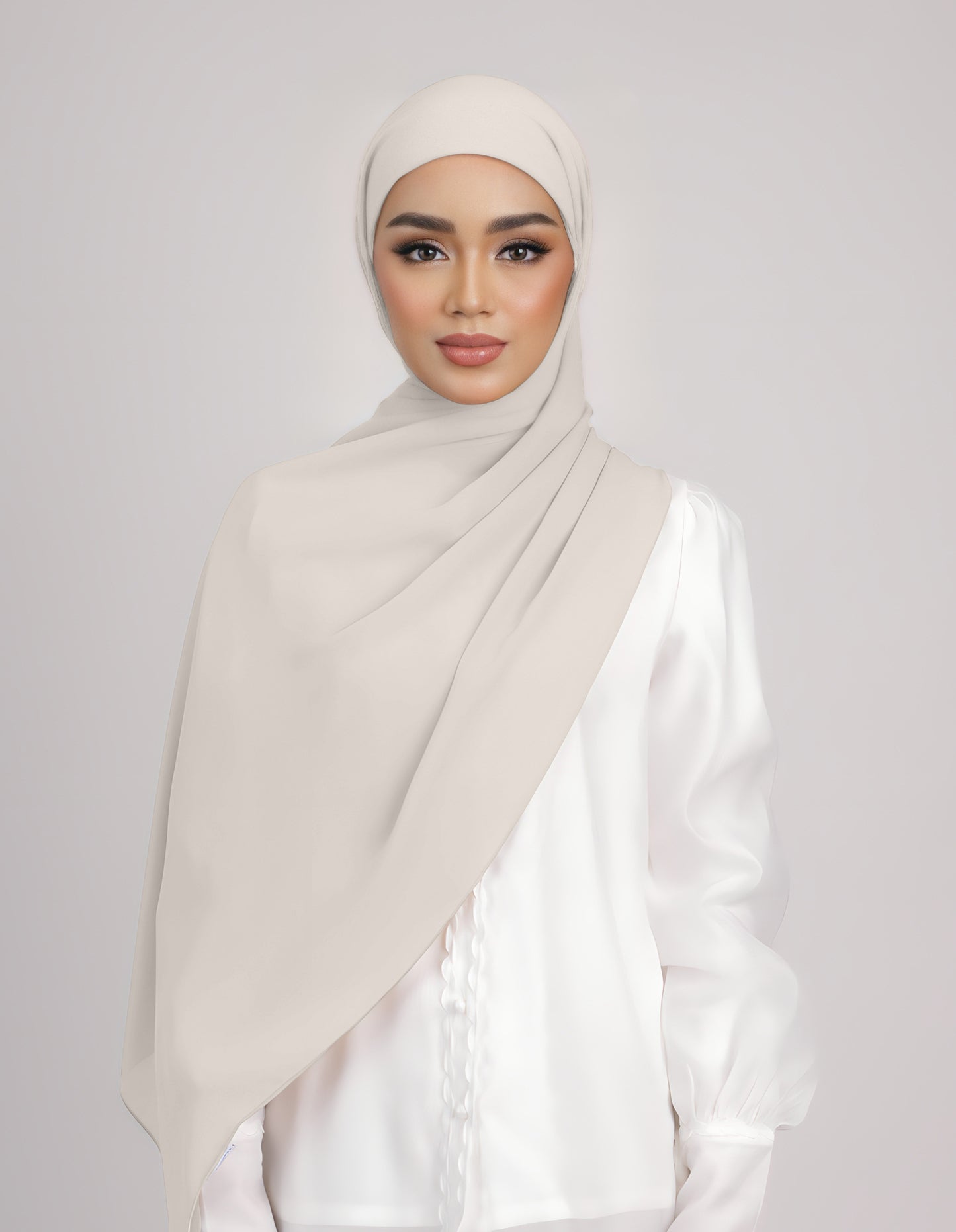 SAERA SHAWL TIEBACK (BEIGE GREY)