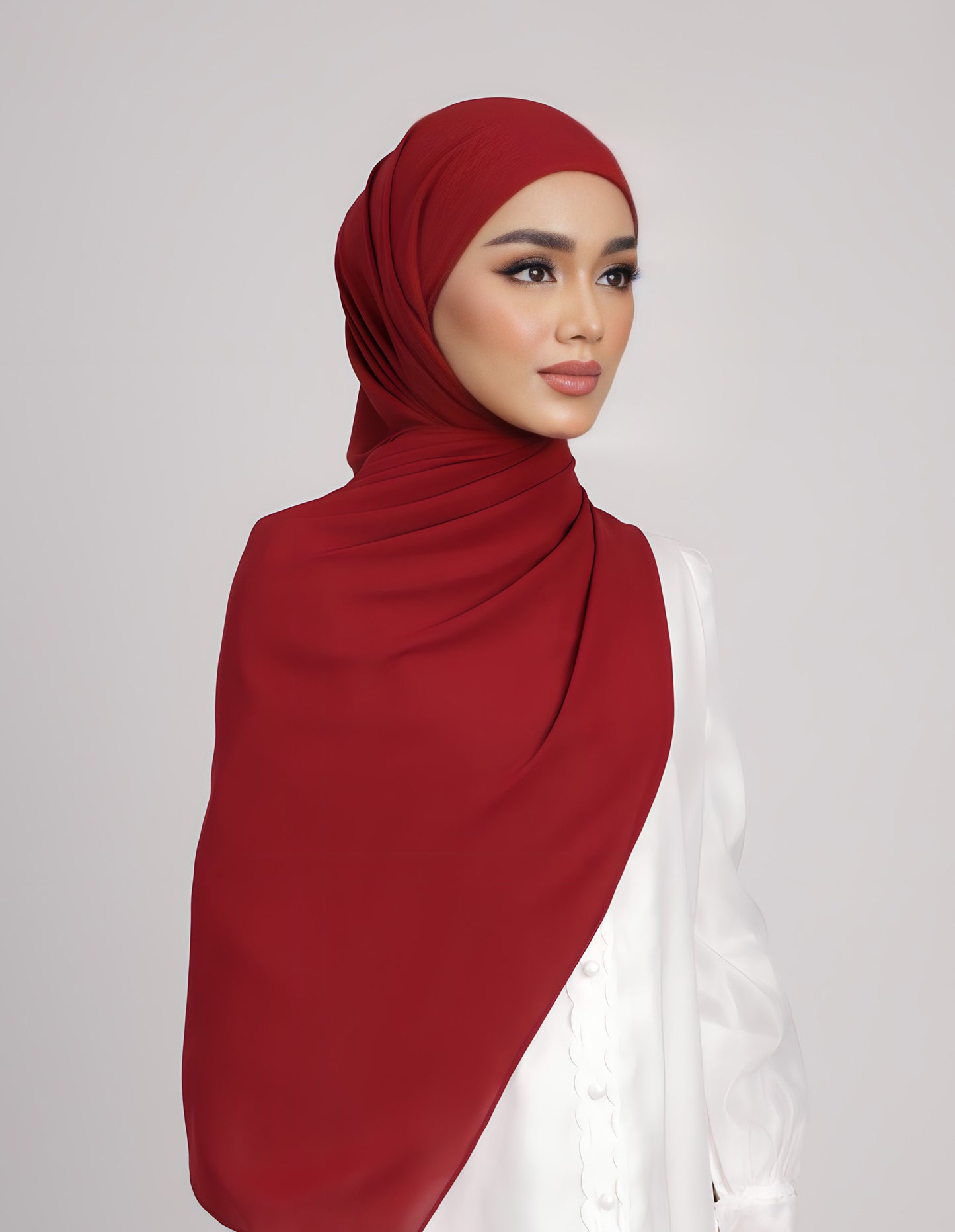 SAERA SHAWL TIEBACK (MAROON)