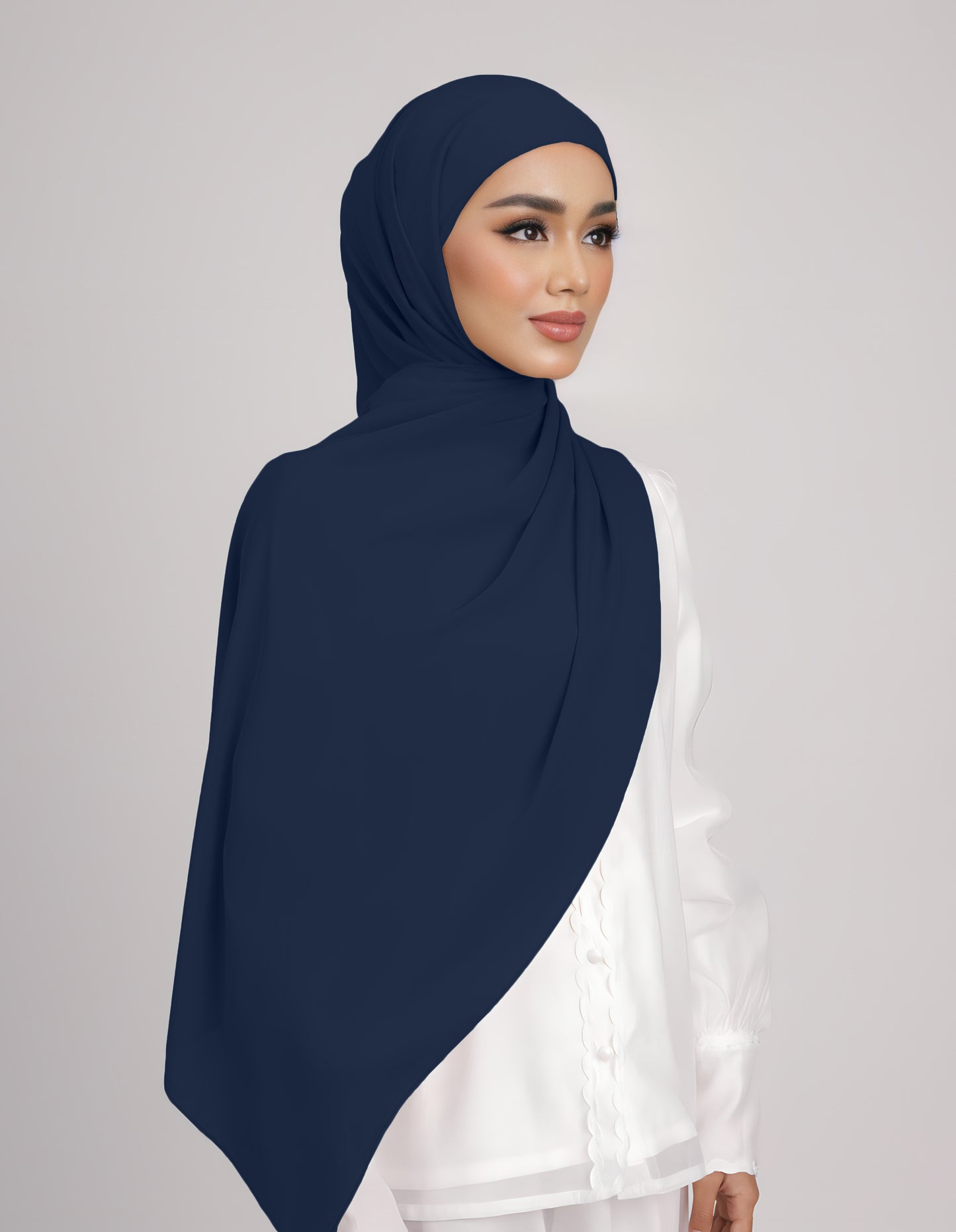 SAERA SHAWL TIEBACK (NAVY BLUE)