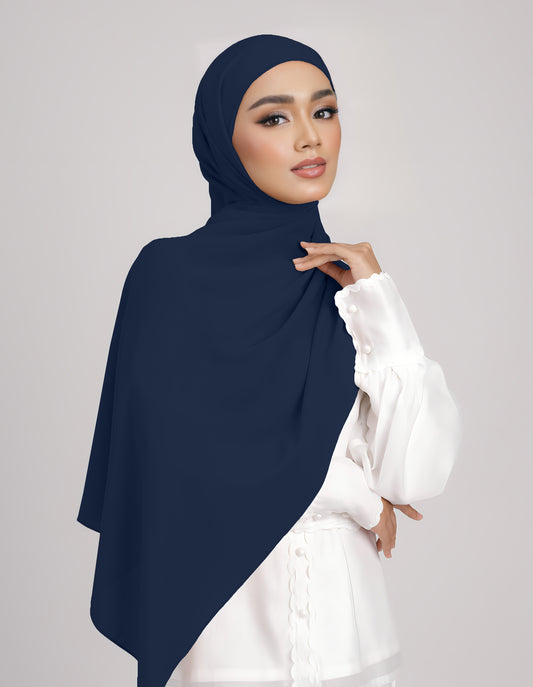 SAERA SHAWL TIEBACK (NAVY BLUE)