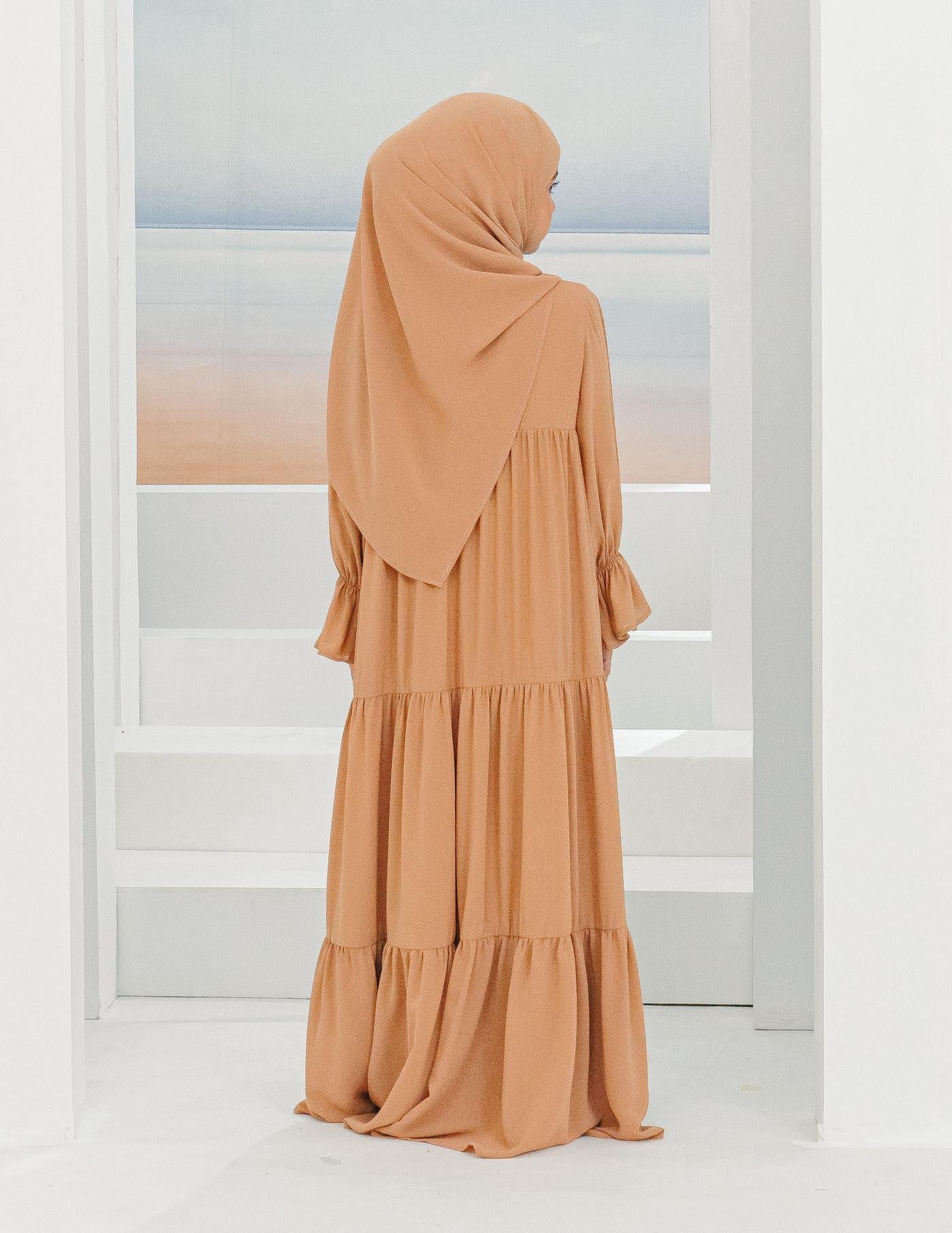 SAFAA ABAYA FOR KIDS (BROWN)