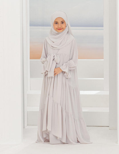 SAFAA ABAYA FOR KIDS (GREY)