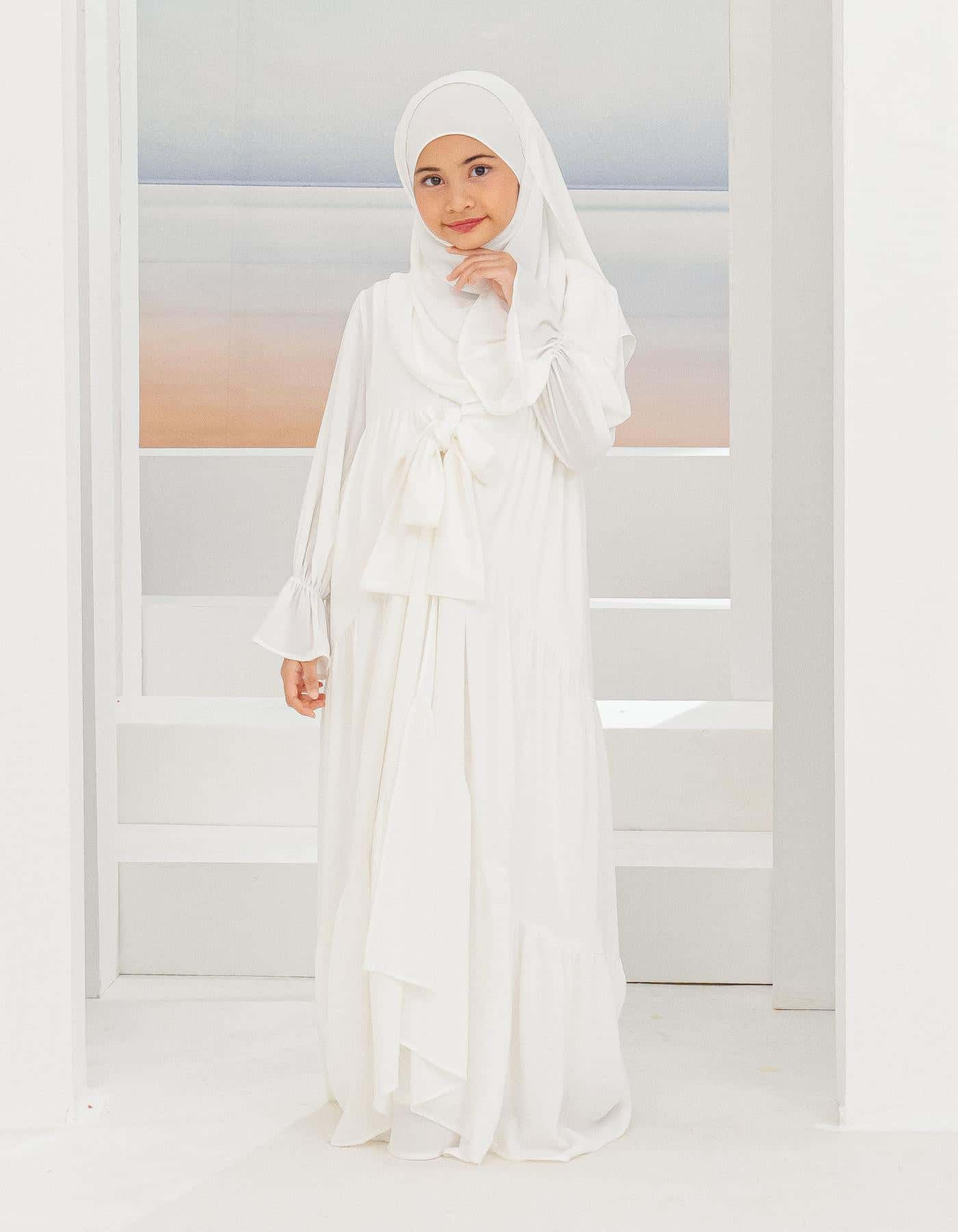 SAFAA ABAYA FOR KIDS (OFF WHITE)