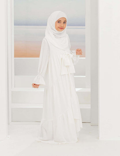 SAFAA ABAYA FOR KIDS (OFF WHITE)