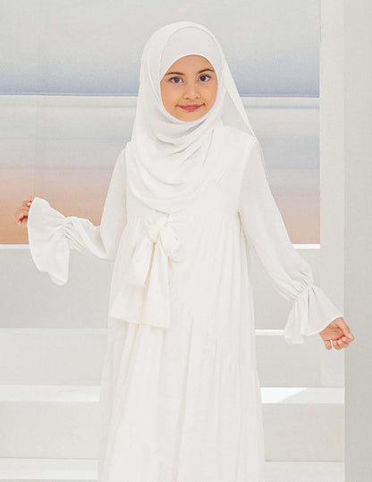 SAFAA ABAYA FOR KIDS (OFF WHITE)