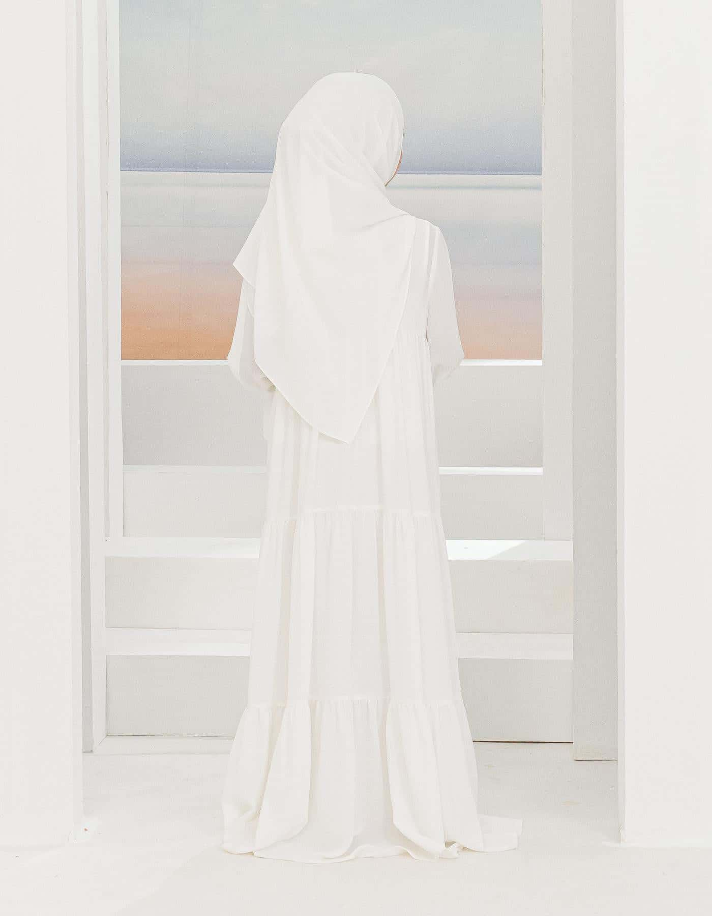 SAFAA ABAYA FOR KIDS (OFF WHITE)