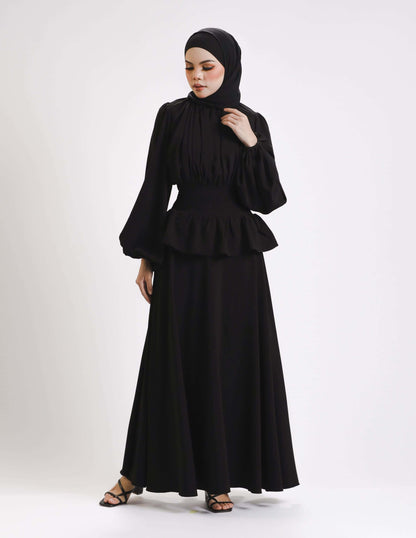 MINOR DEFECT SIERRA DRESS - LONG (BLACK)