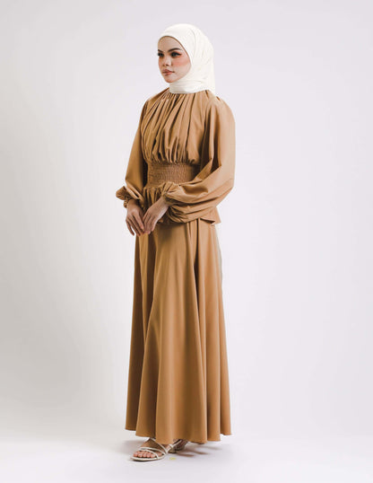 SIERRA DRESS- LONG (BROWN)