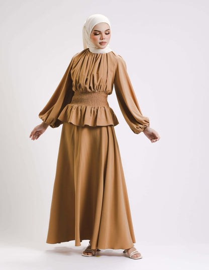 SIERRA DRESS- LONG (BROWN)