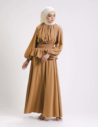 SIERRA DRESS- LONG (BROWN)