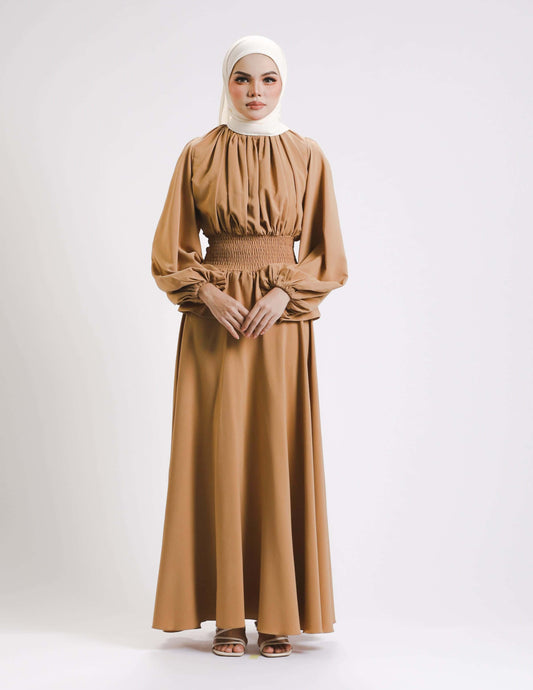 SIERRA DRESS- LONG (BROWN)